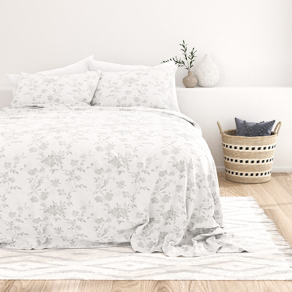 Sylvan Rose 4-Piece Flannel Sheet Set (Sale) - Linens And Hutch