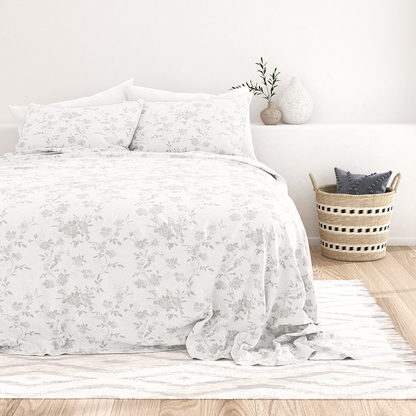 Sylvan Rose 4-Piece Flannel Sheet Set (Sale) - Linens And Hutch