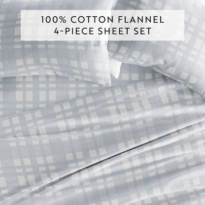 Woven 4-Piece Flannel Sheet Set