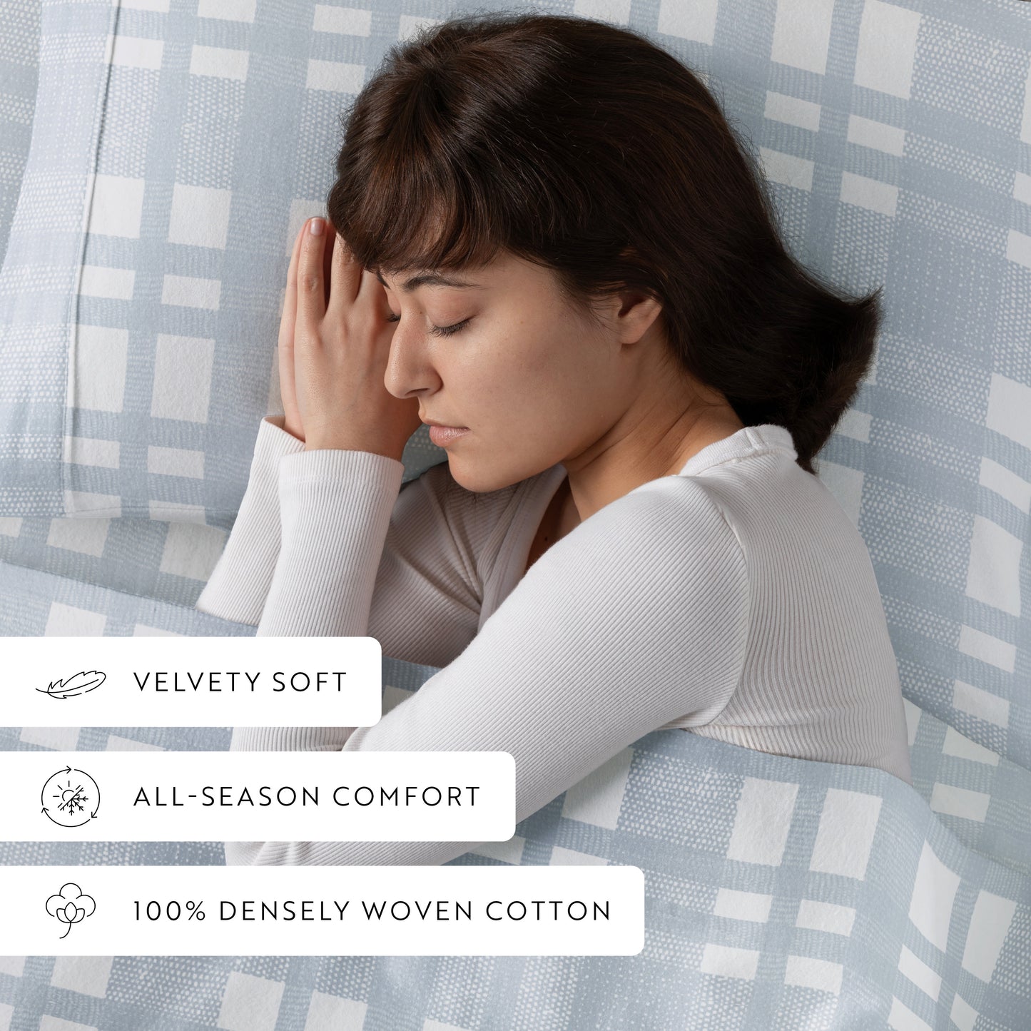 Woven 4-Piece Flannel Sheet Set