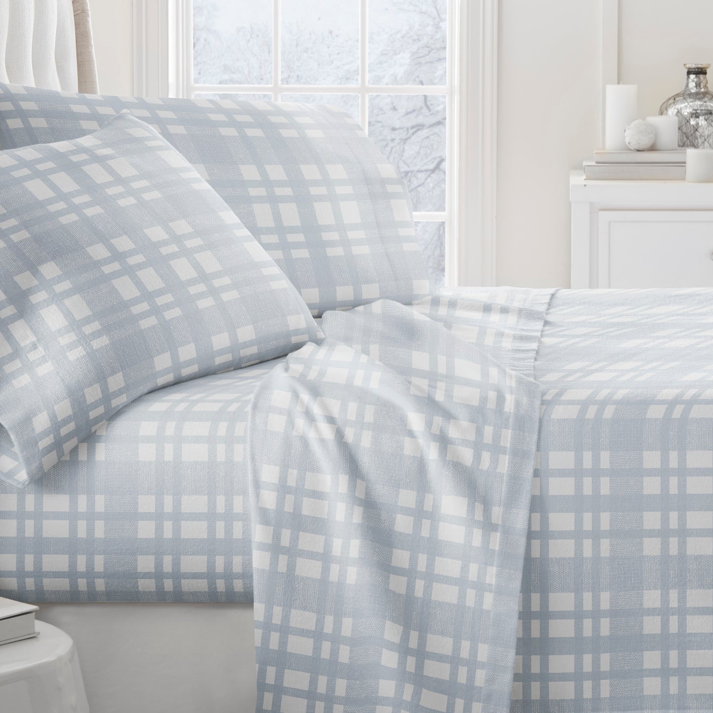 Woven 4-Piece Flannel Sheet Set