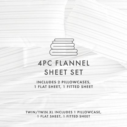 Weathered Stripe 4-Piece Flannel Sheet Set (Sale) - Linens And Hutch
