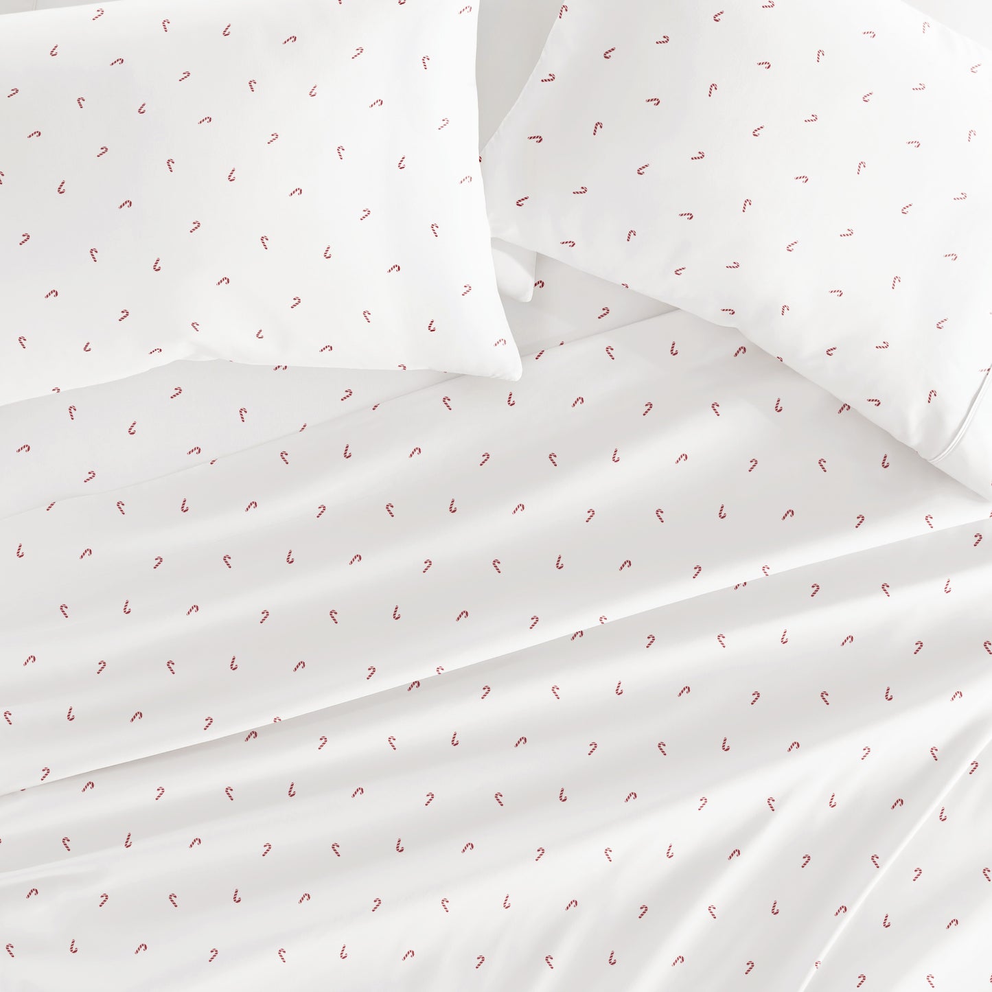 Candy Cane Patterned 4-Piece Sheet Set