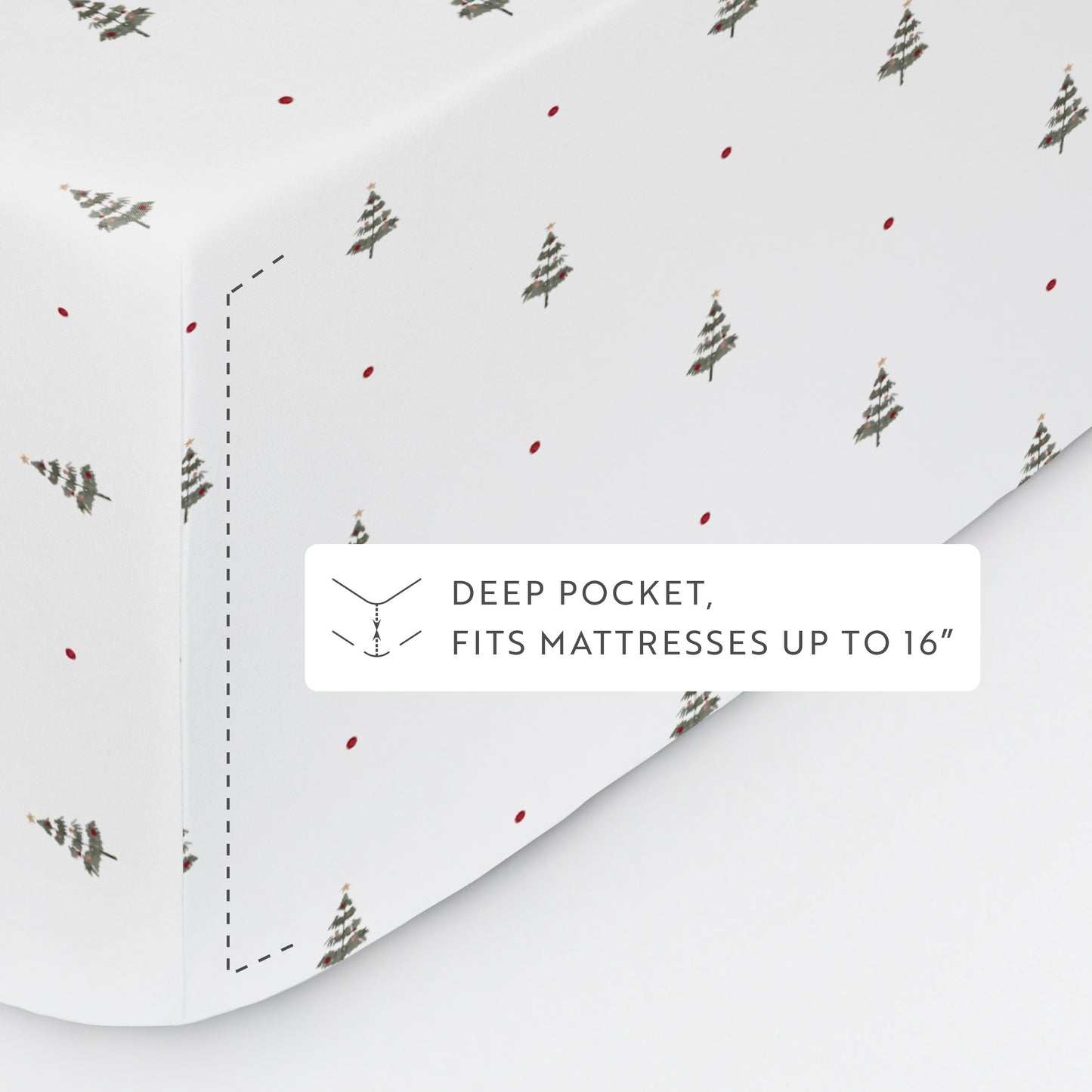 Christmas Tree Patterned 4-Piece Sheet Set