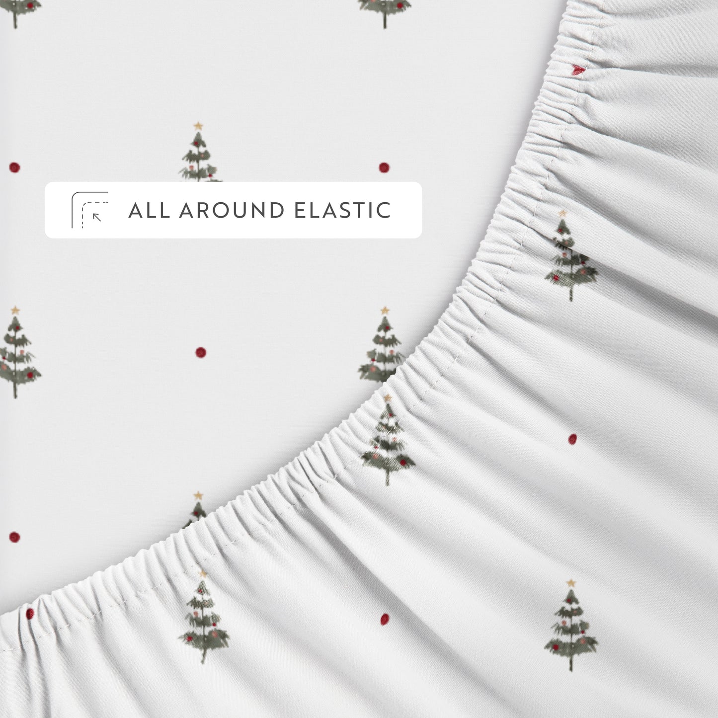 Christmas Tree Patterned 4-Piece Sheet Set