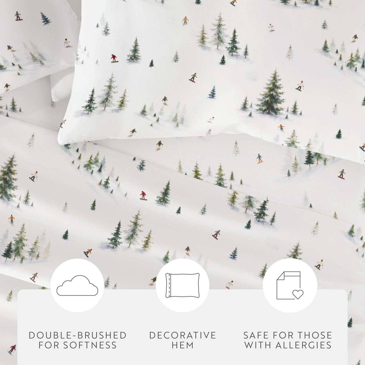 Evergreen Slopes Pattern 4-Piece Sheet Set - Sale