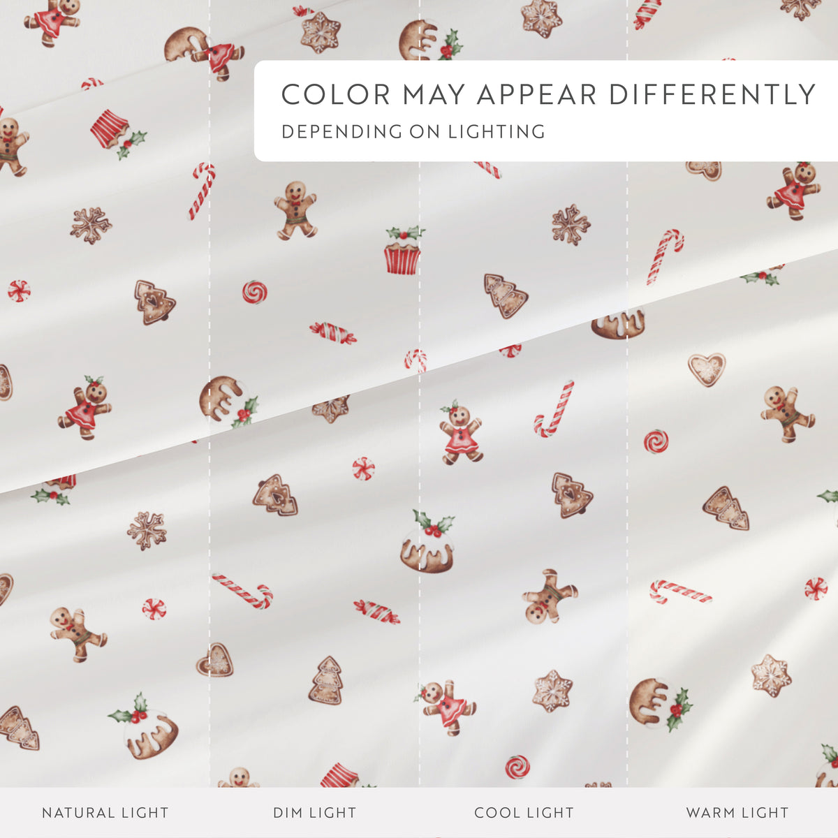 Gingerbread Wishes Pattern 4-Piece Sheet Set - Sale