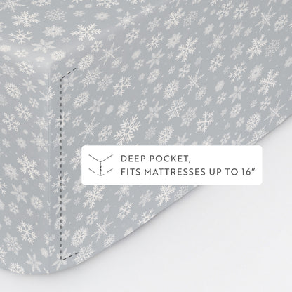 1 Let It Snow Patterned 4-Piece Sheet Set