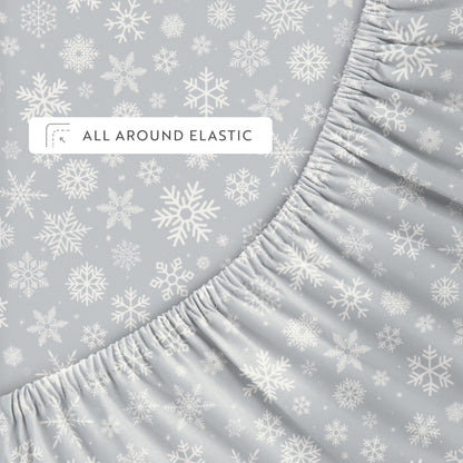 1 Let It Snow Patterned 4-Piece Sheet Set