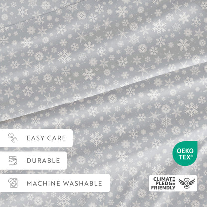 1 Let It Snow Patterned 4-Piece Sheet Set