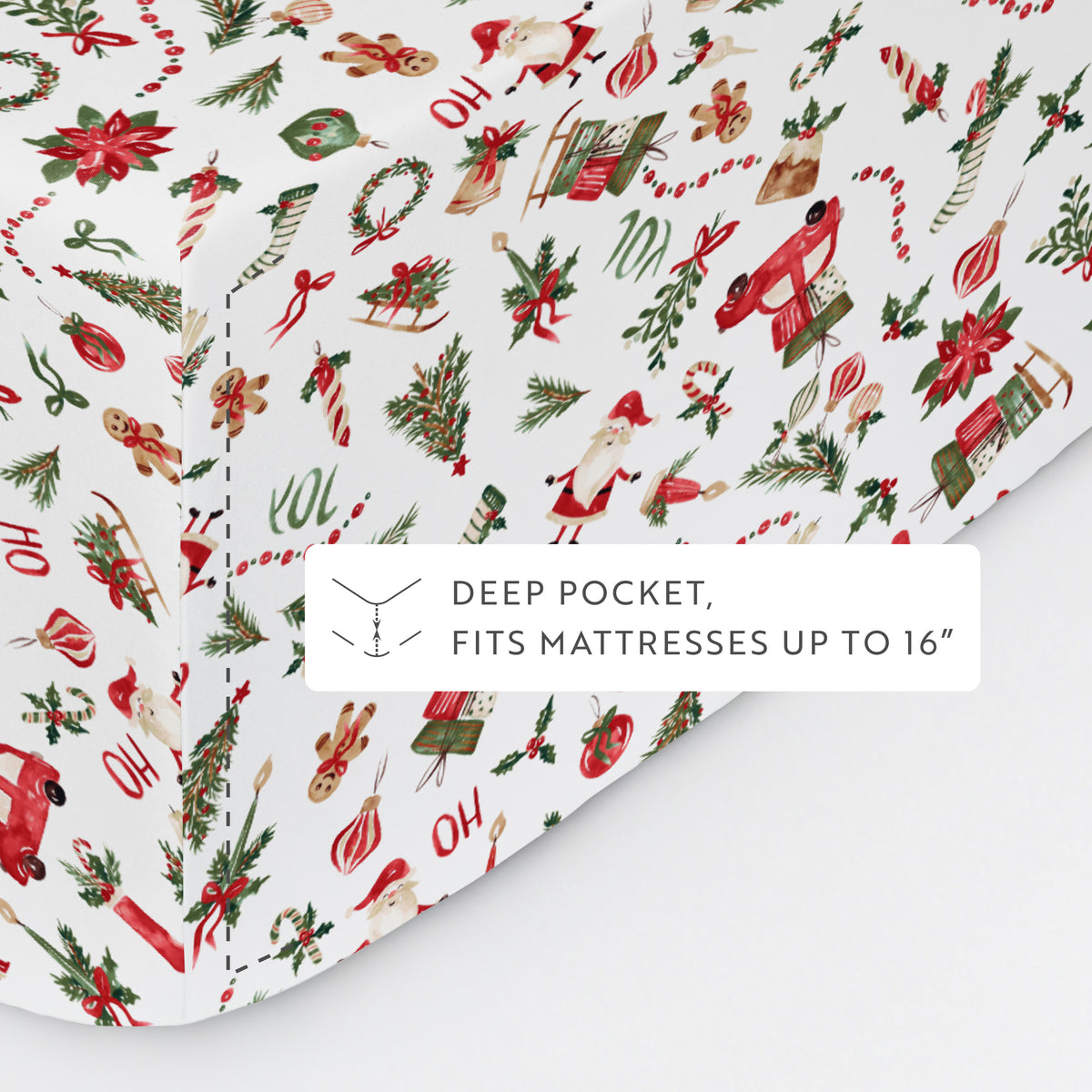 Nostalgic Christmas Pattern 4-Piece Sheet Set