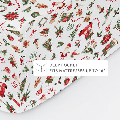 Nostalgic Christmas Pattern 4-Piece Sheet Set
