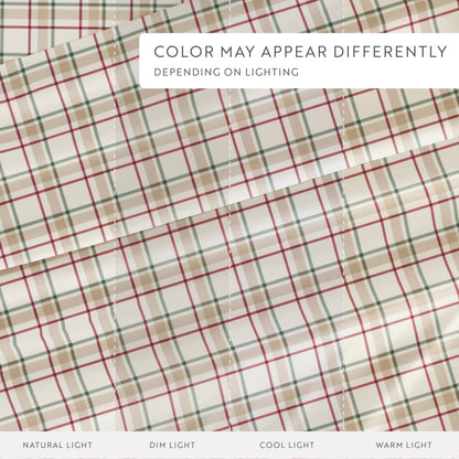 Holiday Plaid Pattern 4-Piece Sheet Set
