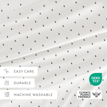1 Pine Tree Patterned 4-Piece Sheet Set