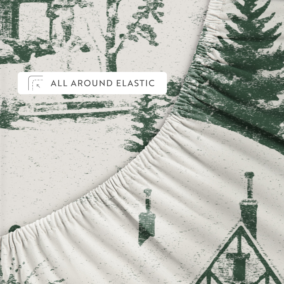 Holiday Toile Pattern 4-Piece Sheet Set