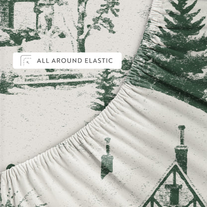 Holiday Toile Pattern 4-Piece Sheet Set