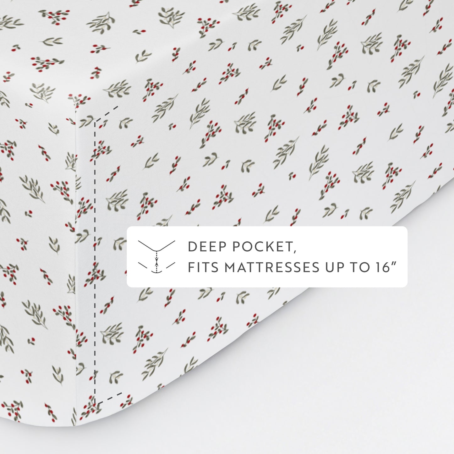 Winter Berries Patterned 4-Piece Sheet Set