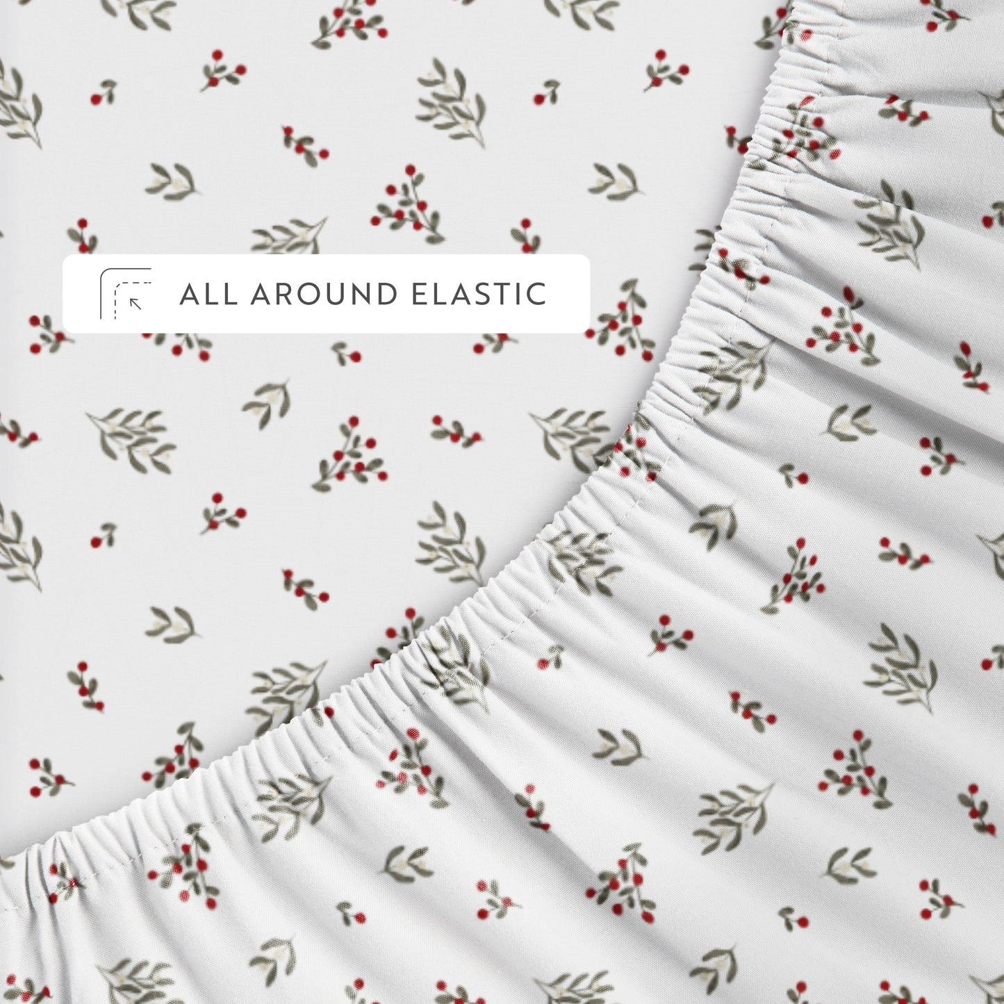 Winter Berries Patterned 4-Piece Sheet Set
