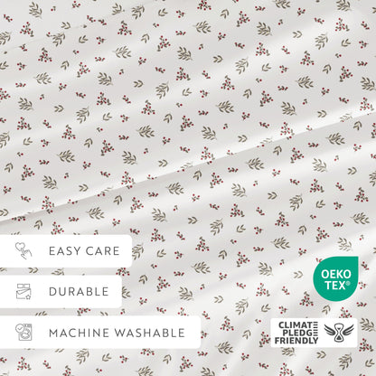 Winter Berries Patterned 4-Piece Sheet Set