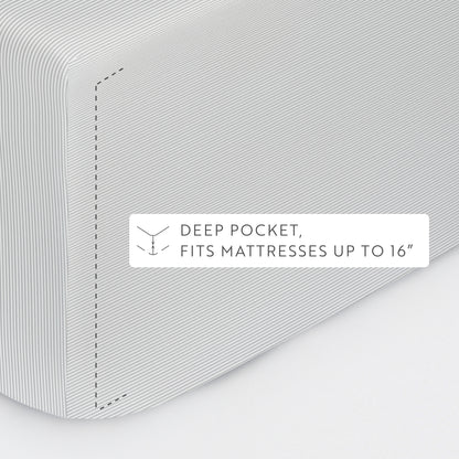 Pinstriped Pattern 4-Piece Sheet Set