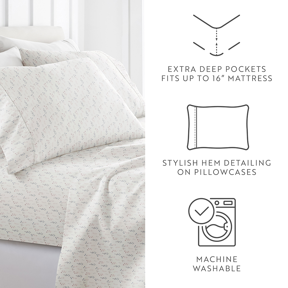 Painted Meadow 4-Piece Pattern Sheet Set (Sale) - Linens And Hutch