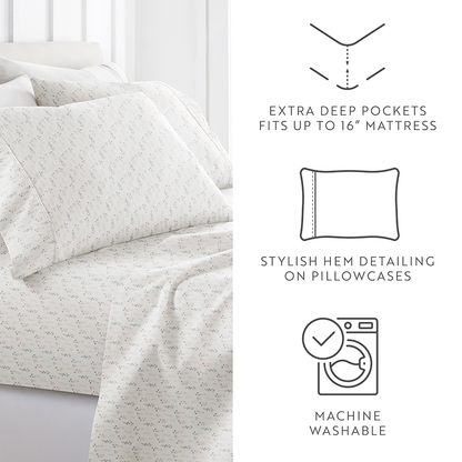Painted Meadow 4-Piece Pattern Sheet Set (Sale) - Linens And Hutch