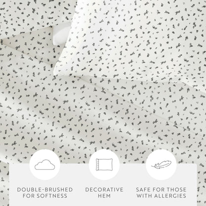 Spotted Leaves Pattern 4-Piece Sheet Set