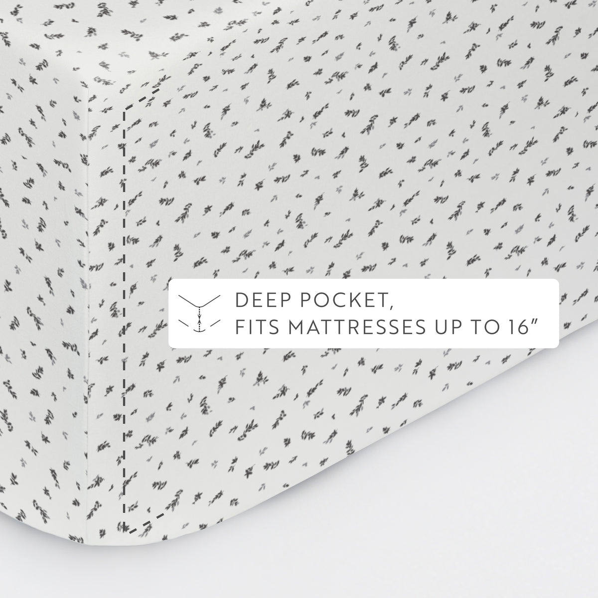 Spotted Leaves Pattern 4-Piece Sheet Set
