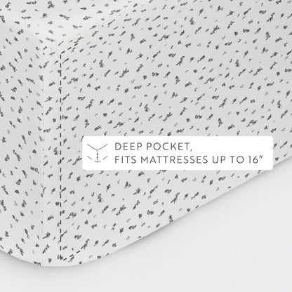 Spotted Leaves Pattern 4-Piece Sheet Set