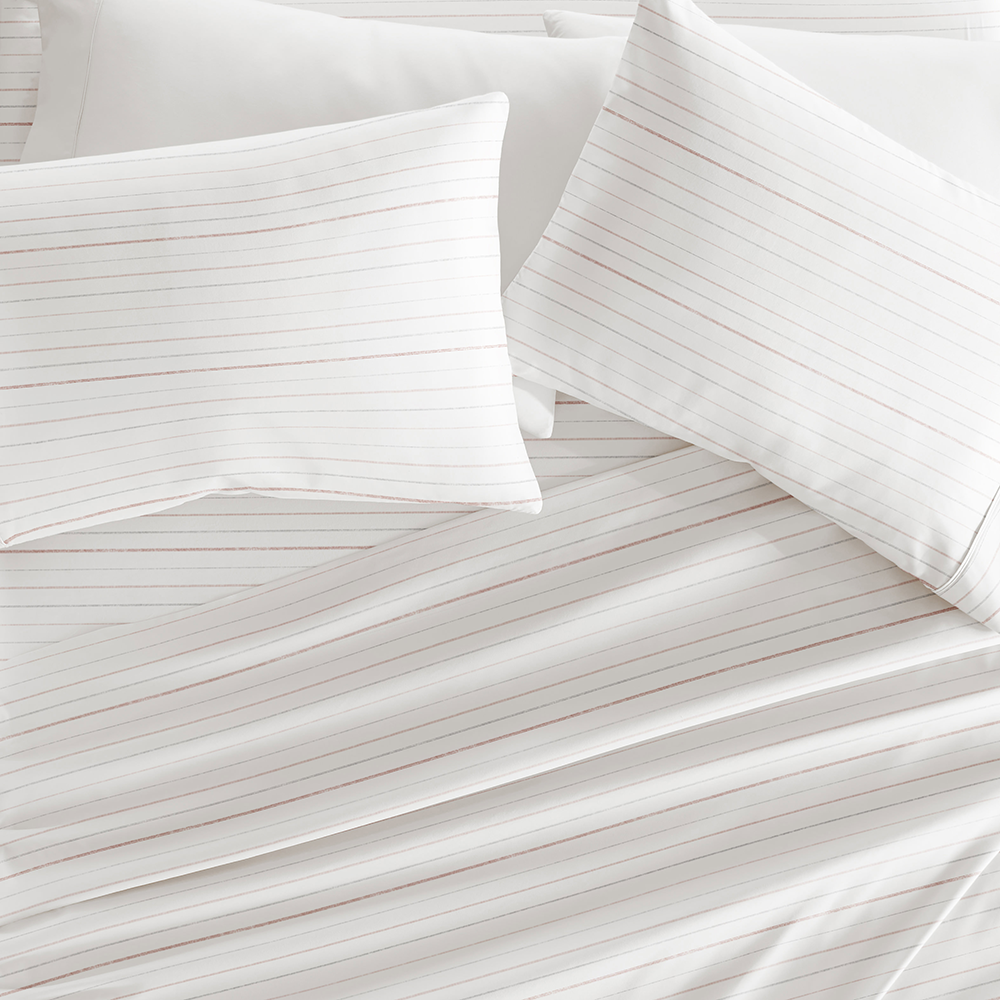Soft Stitch Stripe 4-Piece Pattern Sheet Set (Sale) - Linens And Hutch