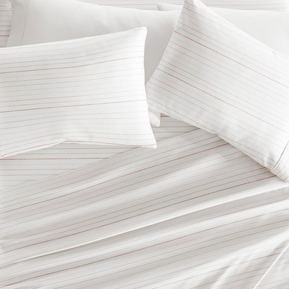 Soft Stitch Stripe 4-Piece Pattern Sheet Set (Sale) - Linens And Hutch