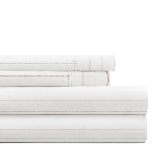 Soft Stitch Stripe 4-Piece Pattern Sheet Set - Sale - Linens And Hutch