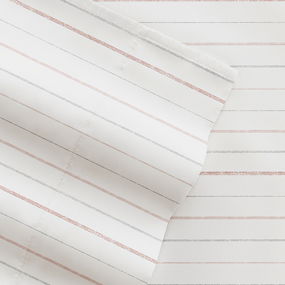 Soft Stitch Stripe 4-Piece Pattern Sheet Set (Sale) - Linens And Hutch