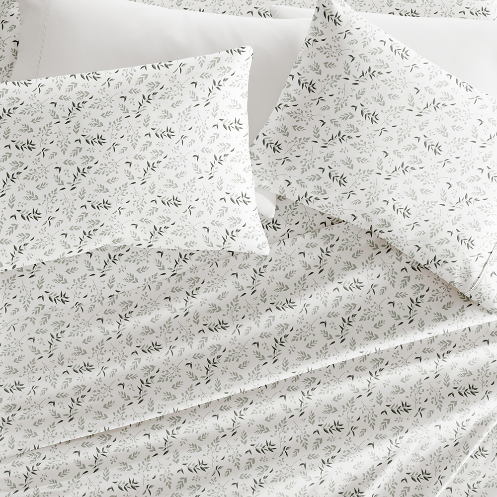 Tossed Foliage 4-Piece Pattern Sheet Set - Sale - Linens And Hutch