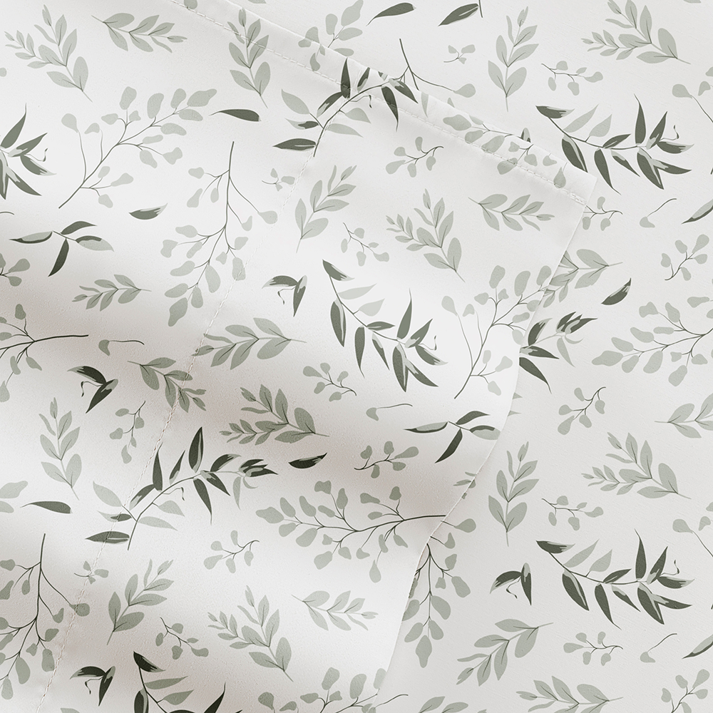 Tossed Foliage 4-Piece Pattern Sheet Set - Sale - Linens And Hutch