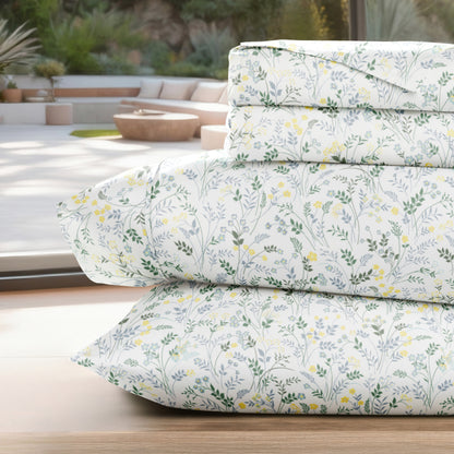 Wildflower Pattern 4-Piece Sheet Set