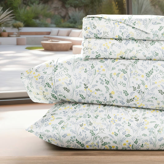 Wildflower Pattern 4-Piece Sheet Set