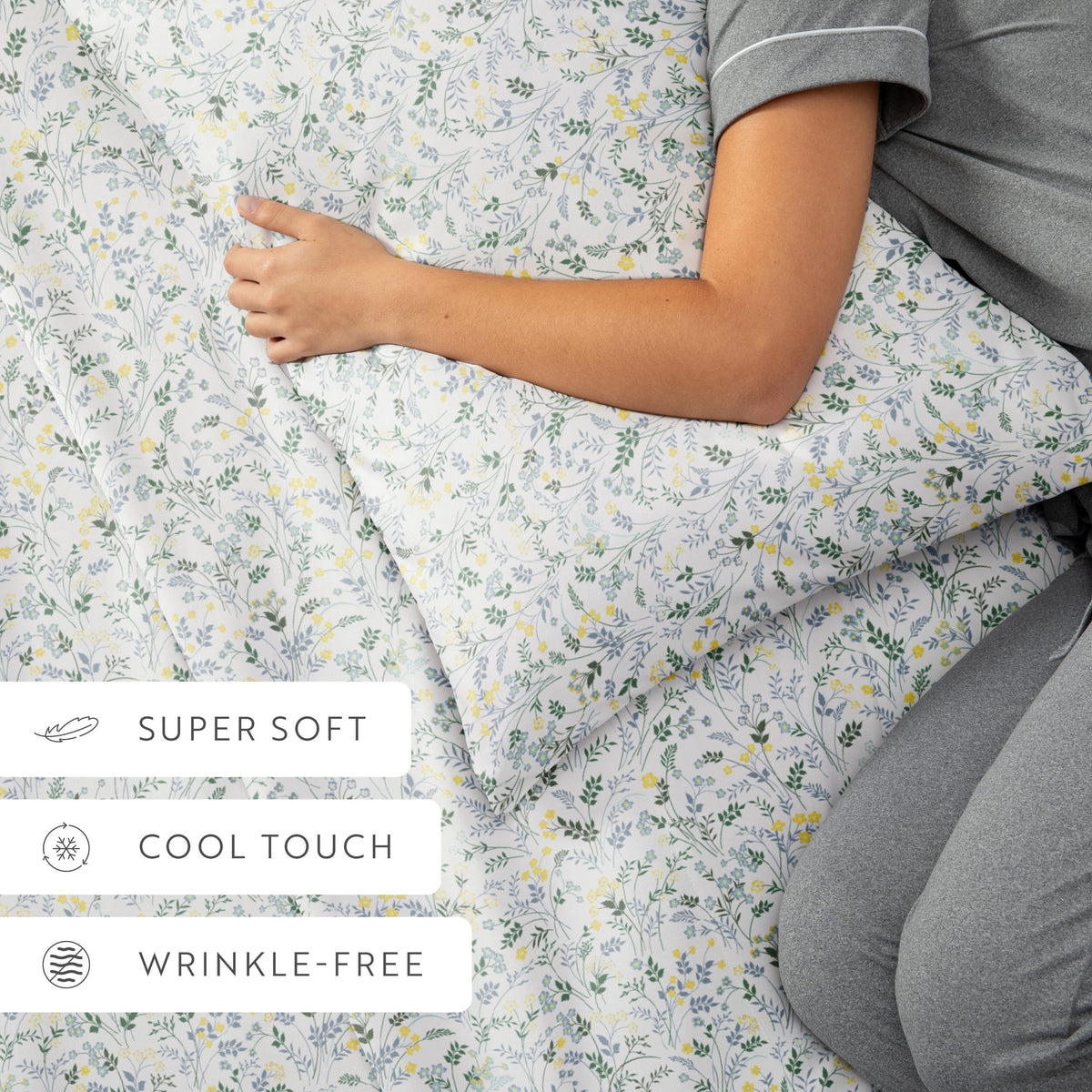 Wildflower Pattern 4-Piece Sheet Set