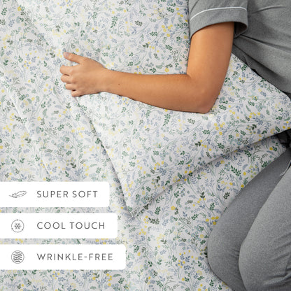 Wildflower Pattern 4-Piece Sheet Set