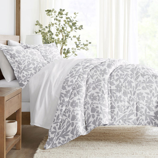 Abstract Garden Patterned Down-Alternative Comforter Set (Sale) - Linens And Hutch