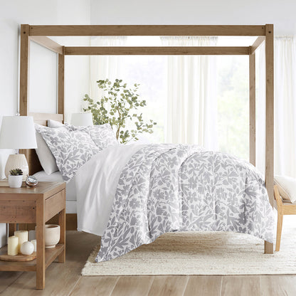 Abstract Garden Patterned Down-Alternative Comforter Set (Sale) - Linens And Hutch