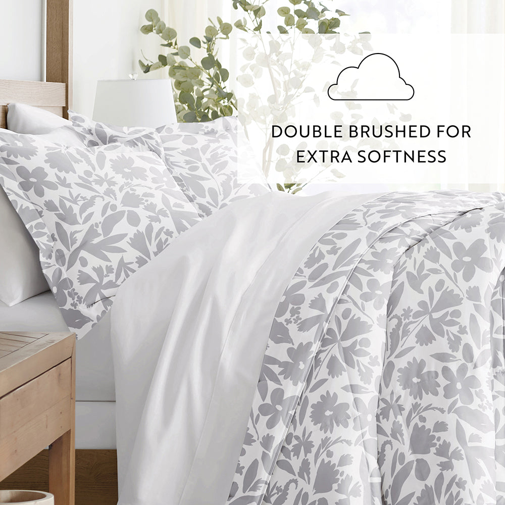 Abstract Garden Patterned Down-Alternative Comforter Set (Sale) - Linens And Hutch
