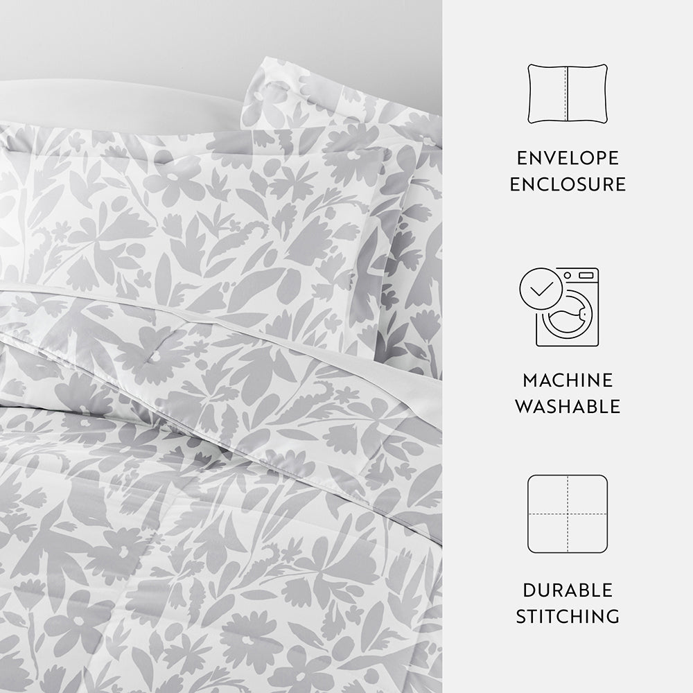 Abstract Garden Patterned Down-Alternative Comforter Set (Sale) - Linens And Hutch