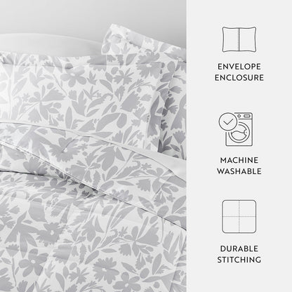 Abstract Garden Patterned Down-Alternative Comforter Set (Sale) - Linens And Hutch