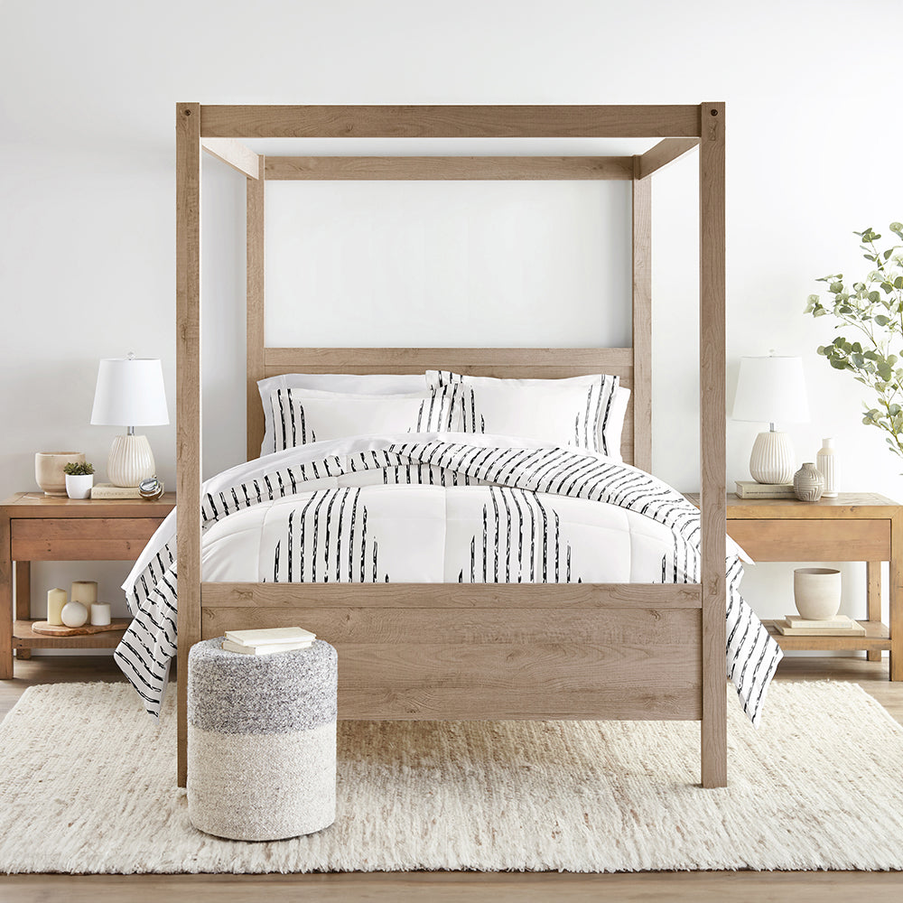 Diamond Stripe Down-Alternative Comforter Set (Sale) - Linens And Hutch