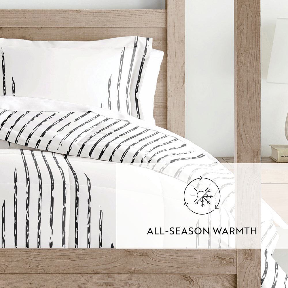 Diamond Stripe Down-Alternative Comforter Set (Sale) - Linens And Hutch