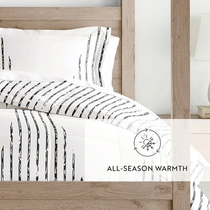 Diamond Stripe Down-Alternative Comforter Set (Sale) - Linens And Hutch