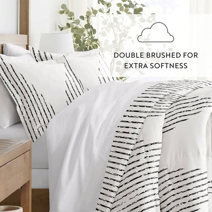 Diamond Stripe Down-Alternative Comforter Set (Sale) - Linens And Hutch