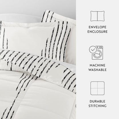 Diamond Stripe Down-Alternative Comforter Set (Sale) - Linens And Hutch
