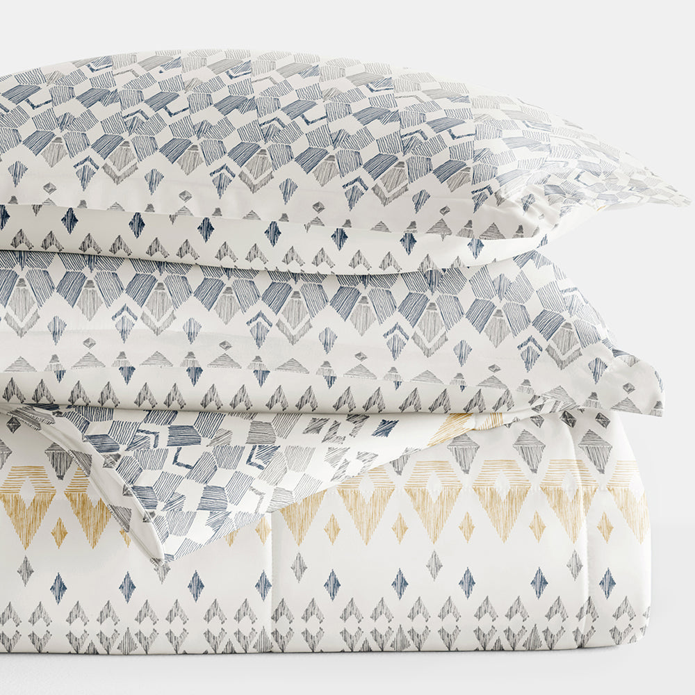 Mayan Stamp Down-Alternative Comforter Set (Sale) - Linens And Hutch